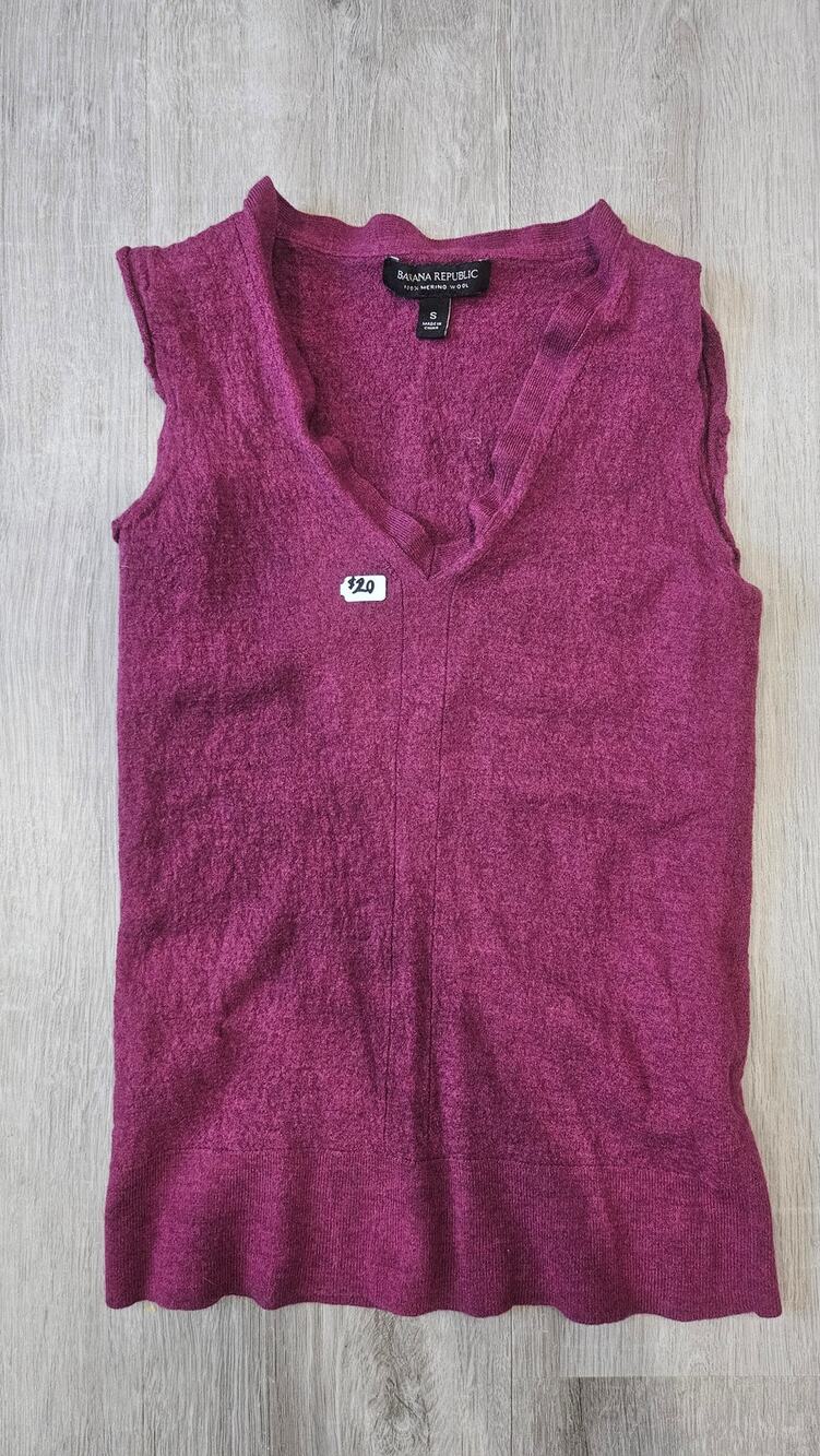 Banana Republic 100% Merino Wool Sleeveless Top Size Small